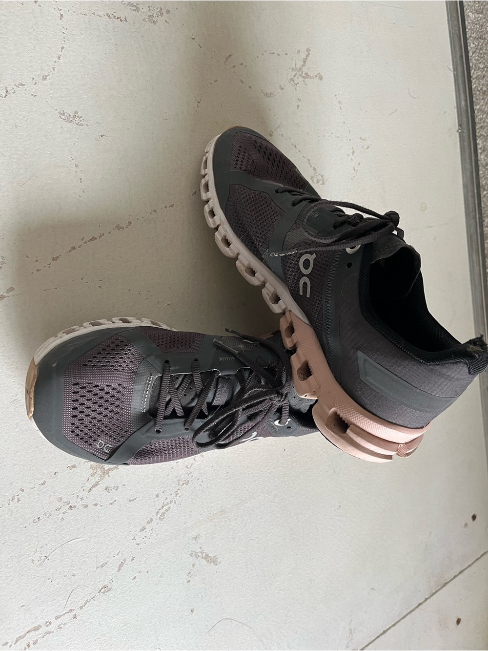 On Running Running Women's Cloud Shoes in Black and Pink